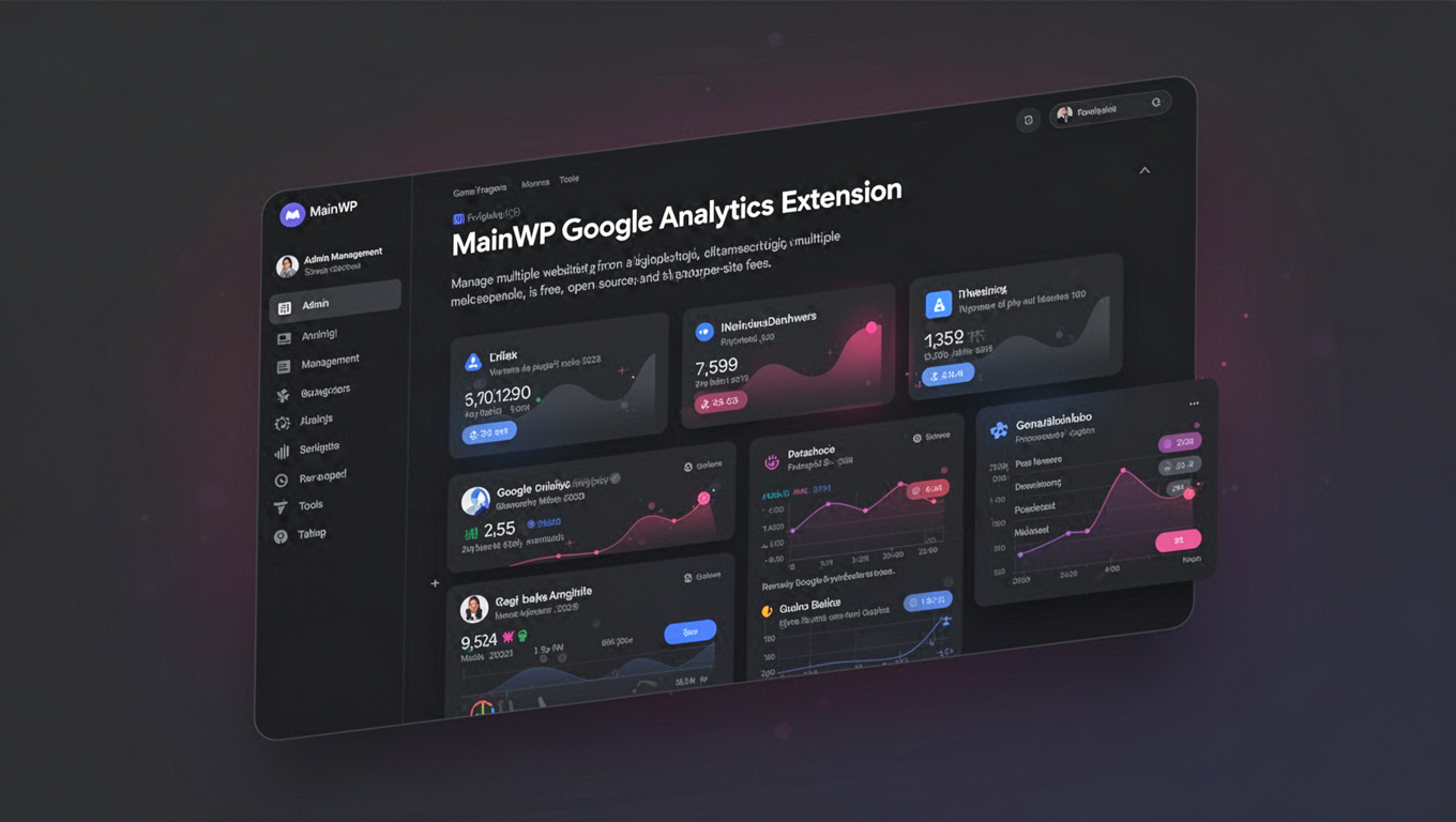 Preview of MainWP Google Analytics Extension