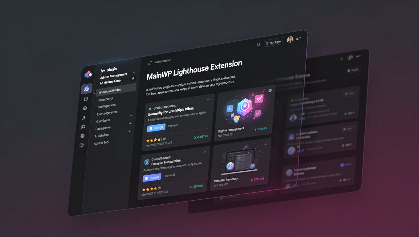 Preview of MainWP Lighthouse Extension
