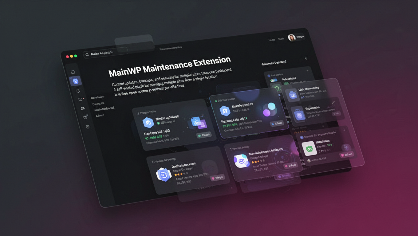 Preview of MainWP Maintenance Extension