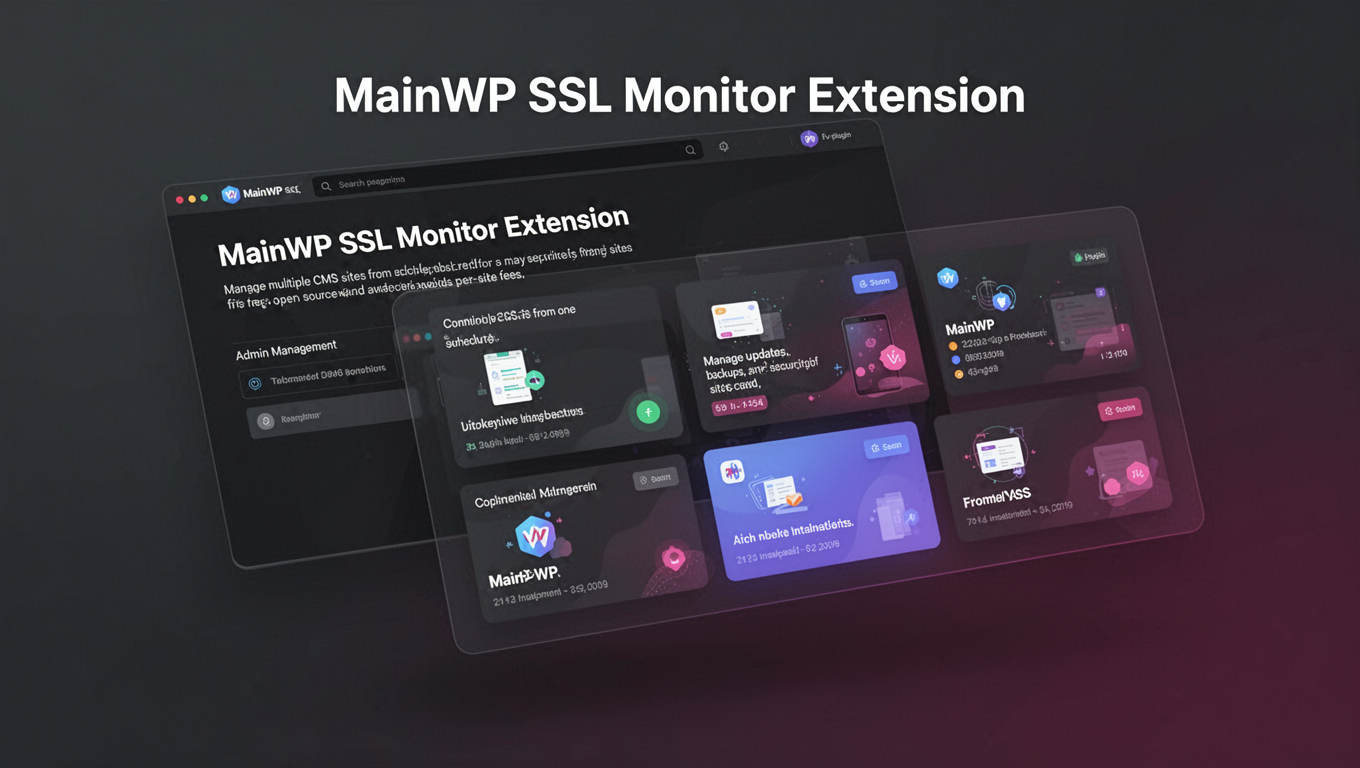 Preview of MainWP SSL Monitor Extension
