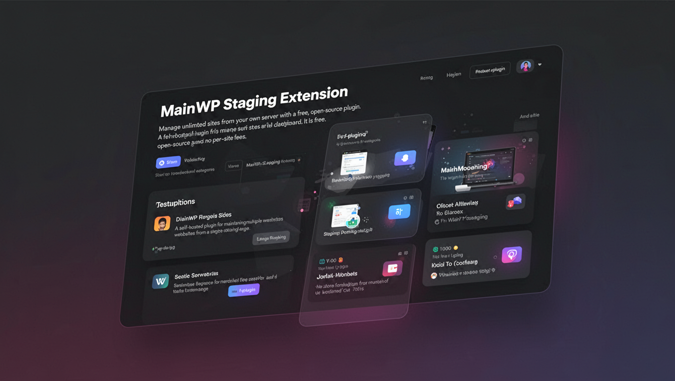 Preview of MainWP Staging Extension