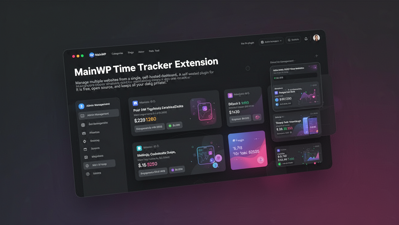 Preview of MainWP Time Tracker Extension