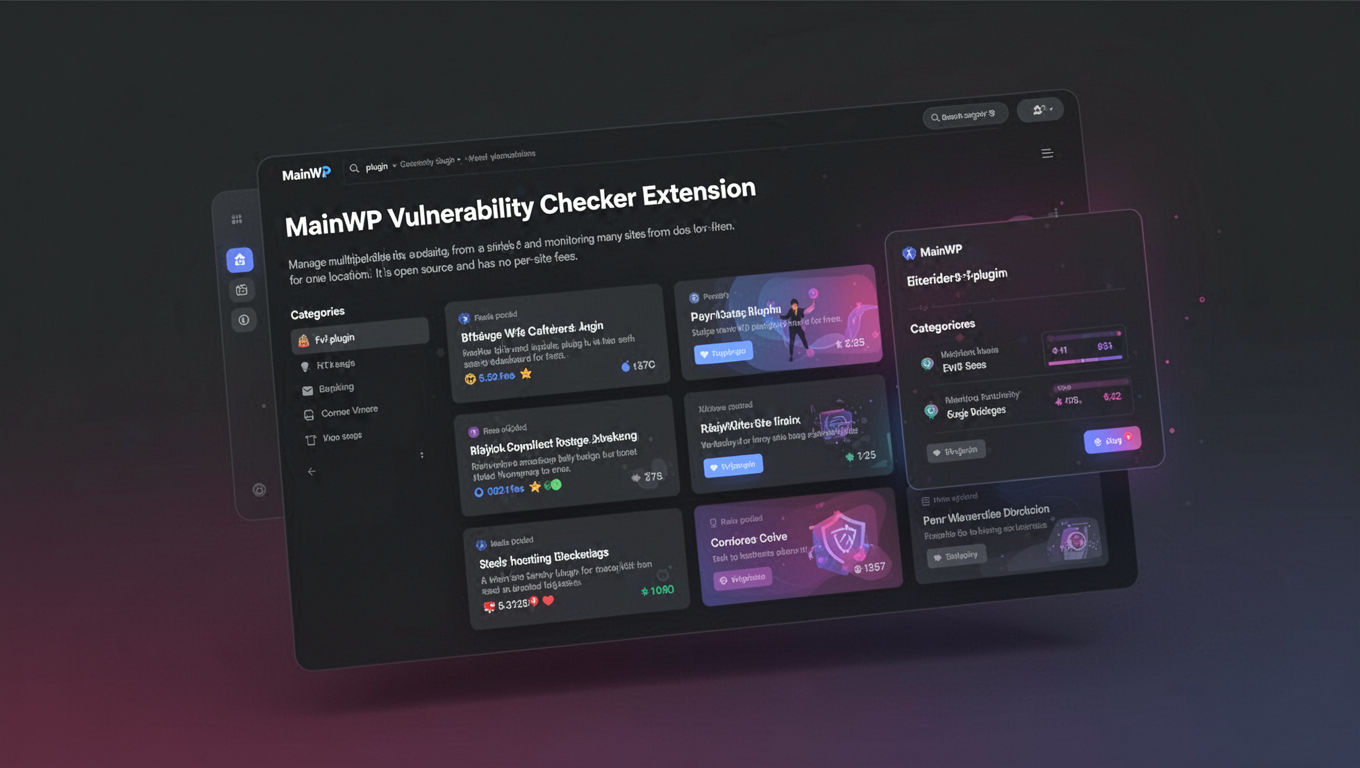 Preview of MainWP Vulnerability Checker Extension