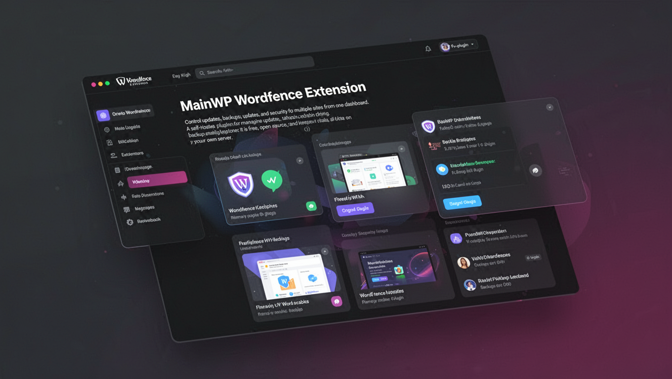 Preview of MainWP Wordfence Extension