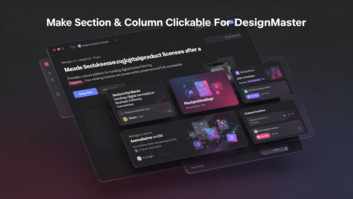 Preview of Make Section & Column Clickable For DesignMaster