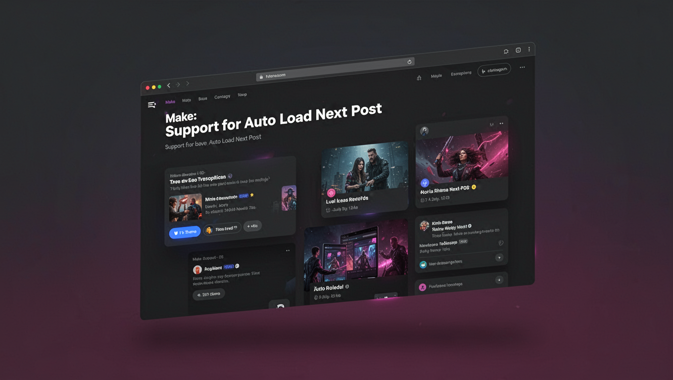 Preview of Make: Support for Auto Load Next Post