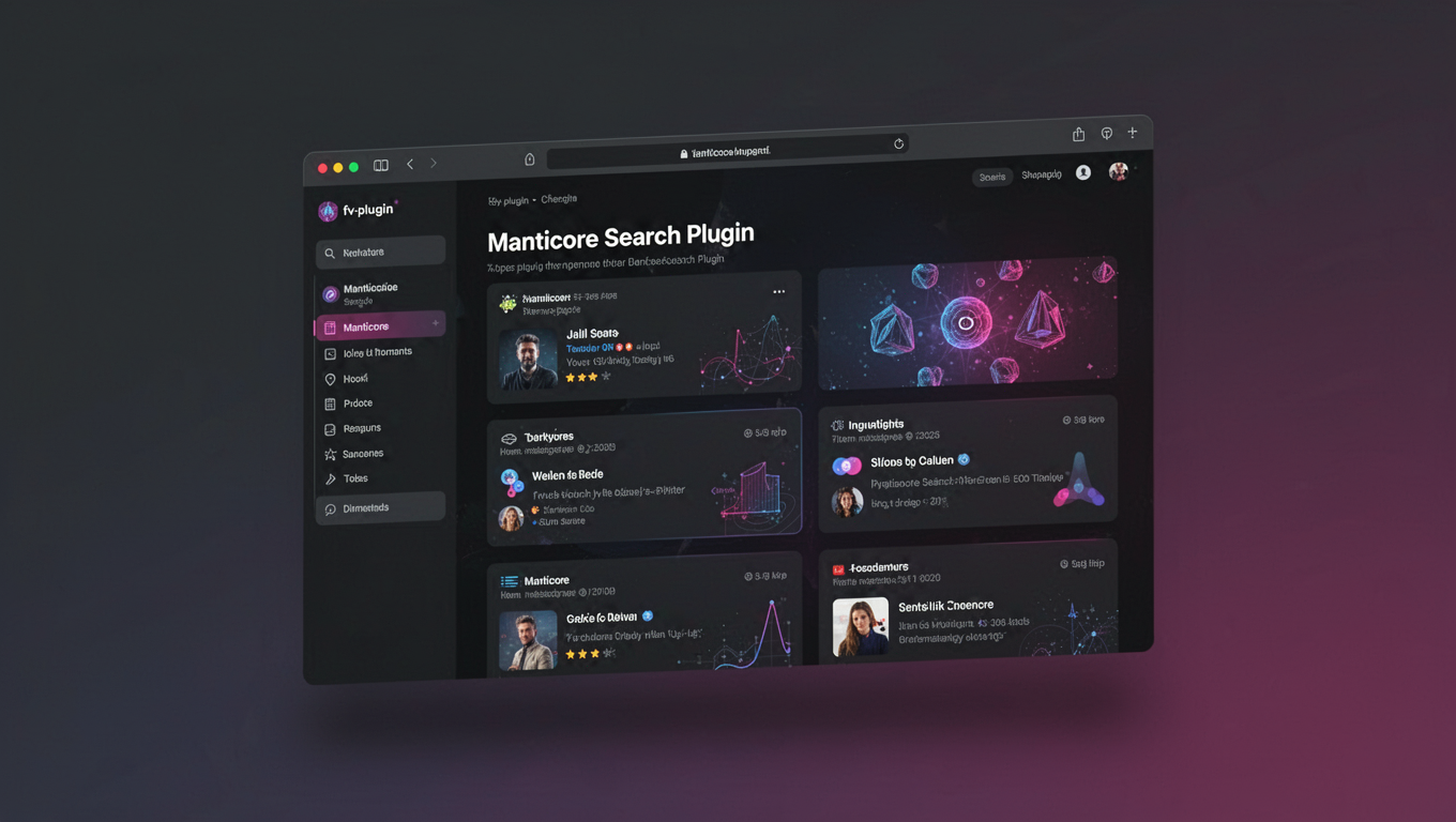 Preview of Manticore Search Plugin