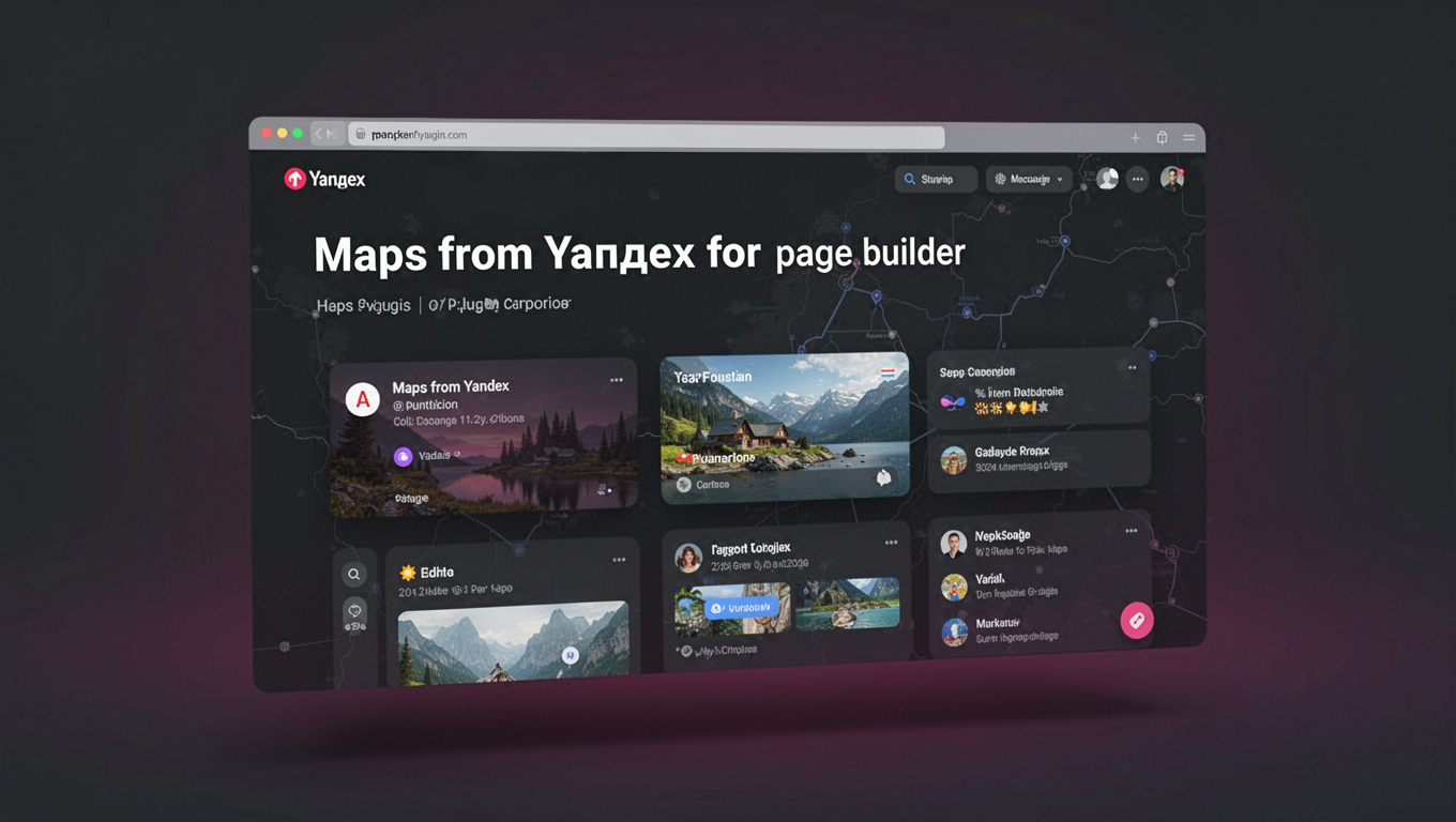 Preview of Maps from Yandex for Elementor