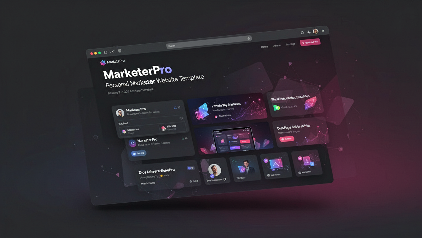 Preview of MarketerPro - Personal Marketer Website Template