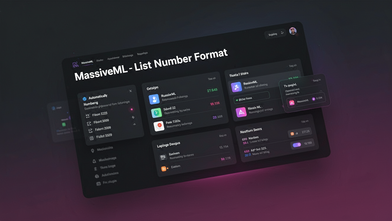 Preview of MassiveML - List Number Format
