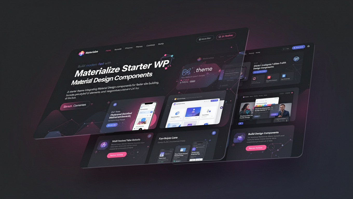 Preview of Materialize Starter WP Theme