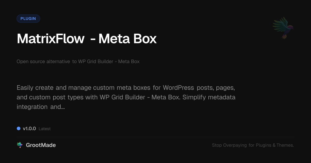 Preview of MatrixFlow - Meta Box