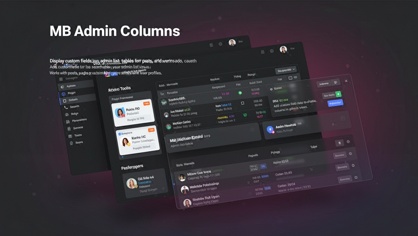Preview of MB Admin Columns