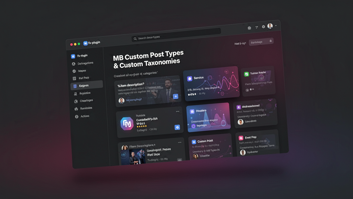 Preview of MB Custom Post Types & Custom Taxonomies