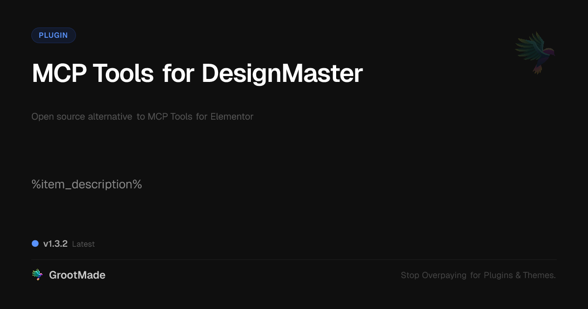 Preview of MCP Tools for DesignMaster