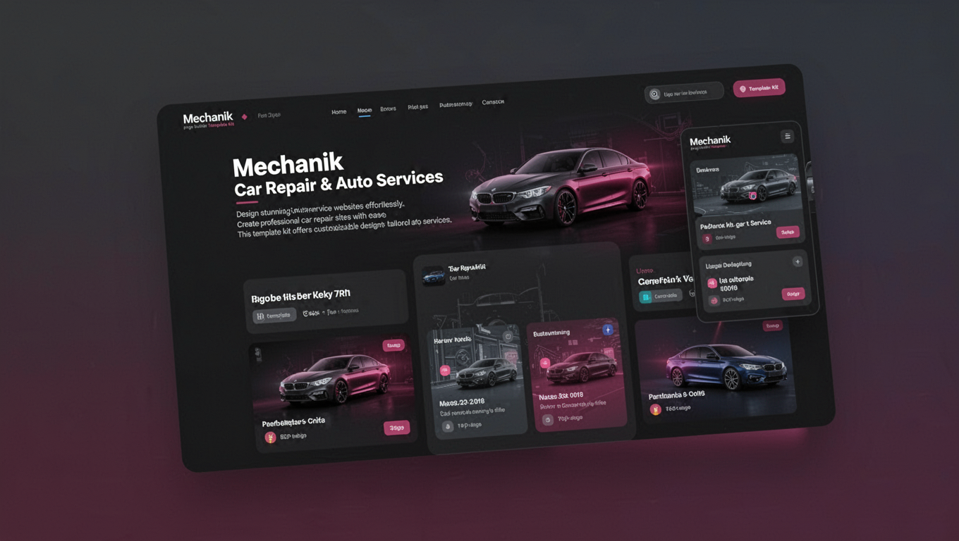 Preview of Mechanik - Car Repair & Auto Services Elementor Template Kit