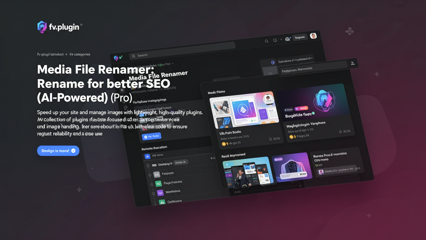 Preview of Media File Renamer: Rename for better SEO (AI-Powered) (Pro)