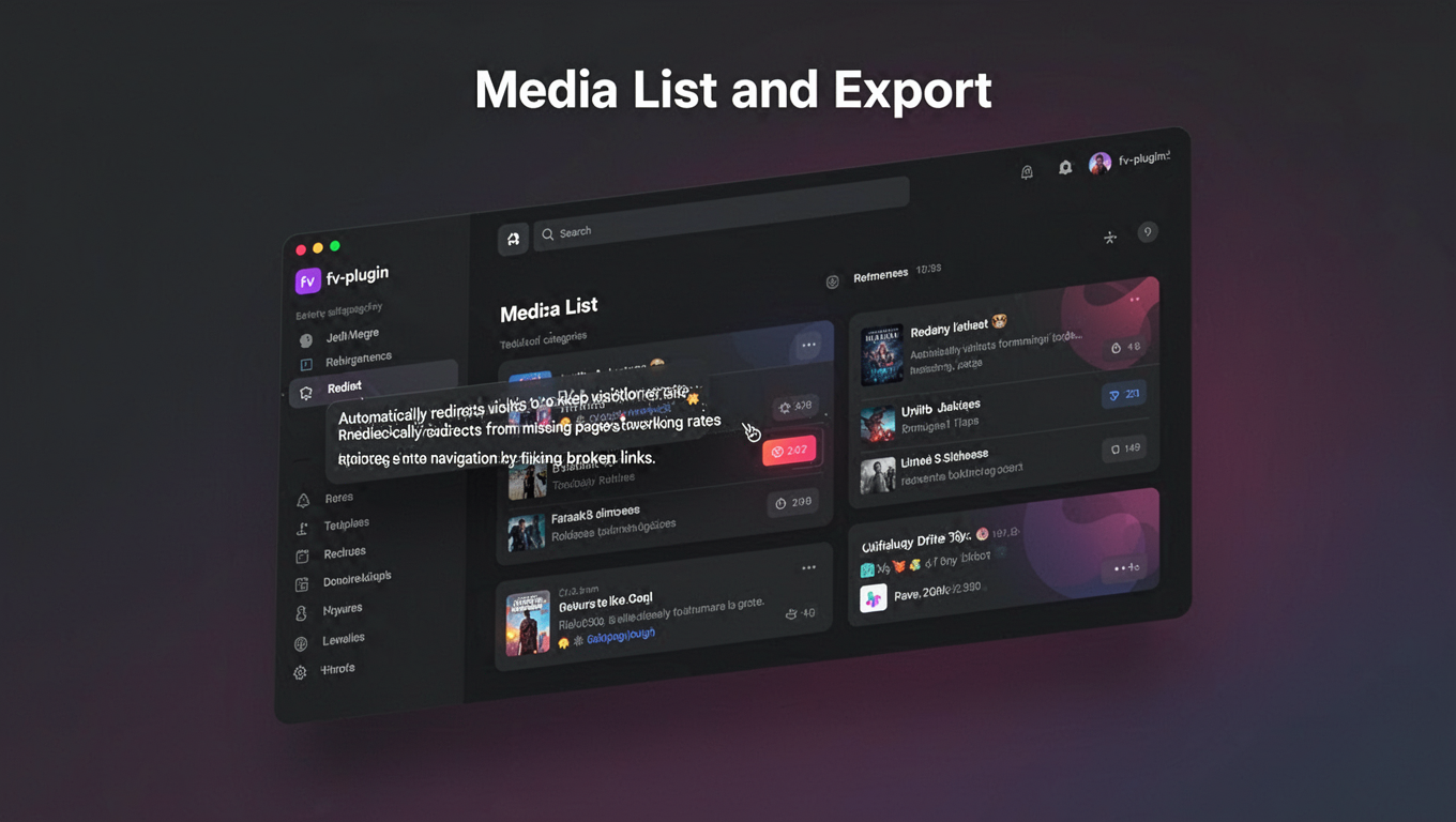 Preview of Media List and Export