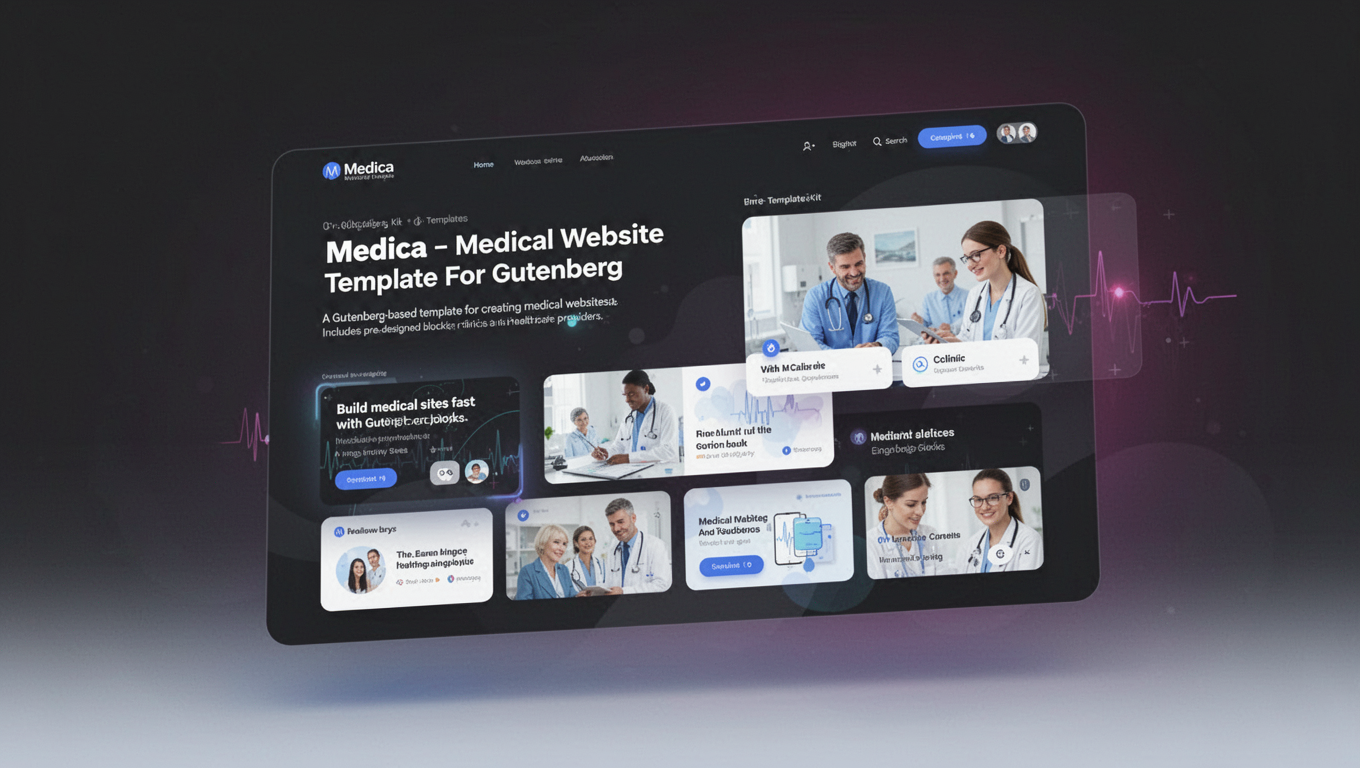 Preview of Medica - Medical Website Template For Gutenberg