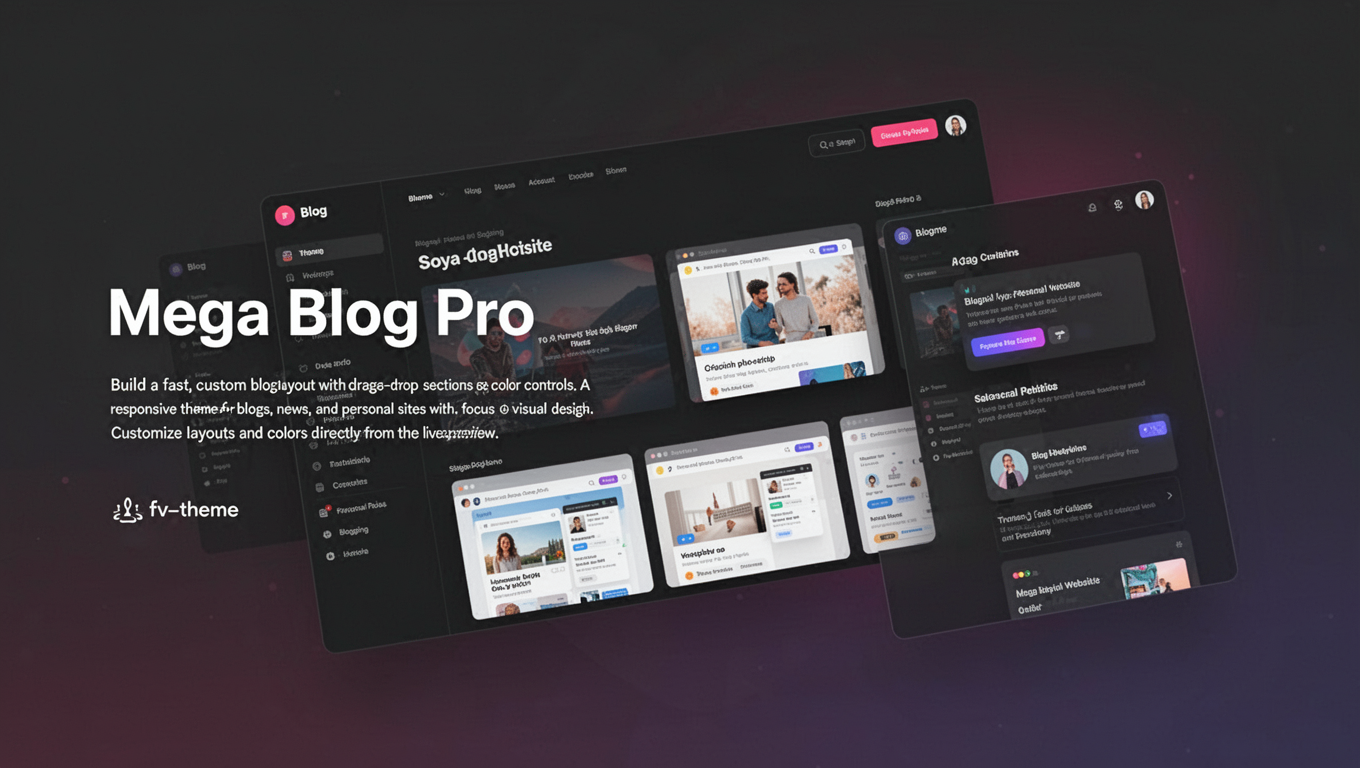 Preview of Mega Blog Pro