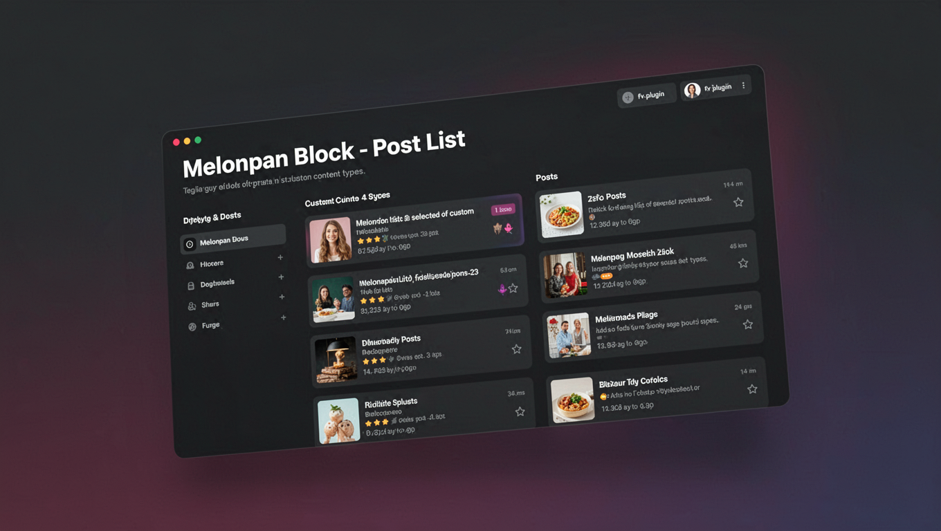 Preview of Melonpan Block - Post List