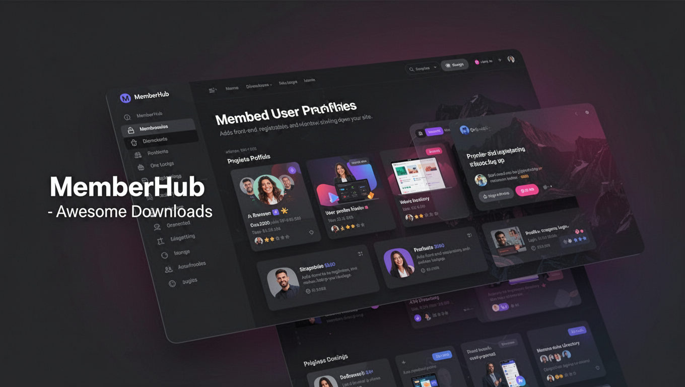 Preview of MemberHub - Awesome Downloads