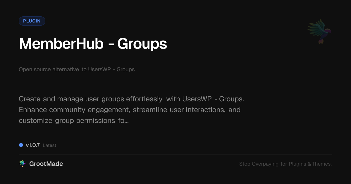 Preview of MemberHub - Groups