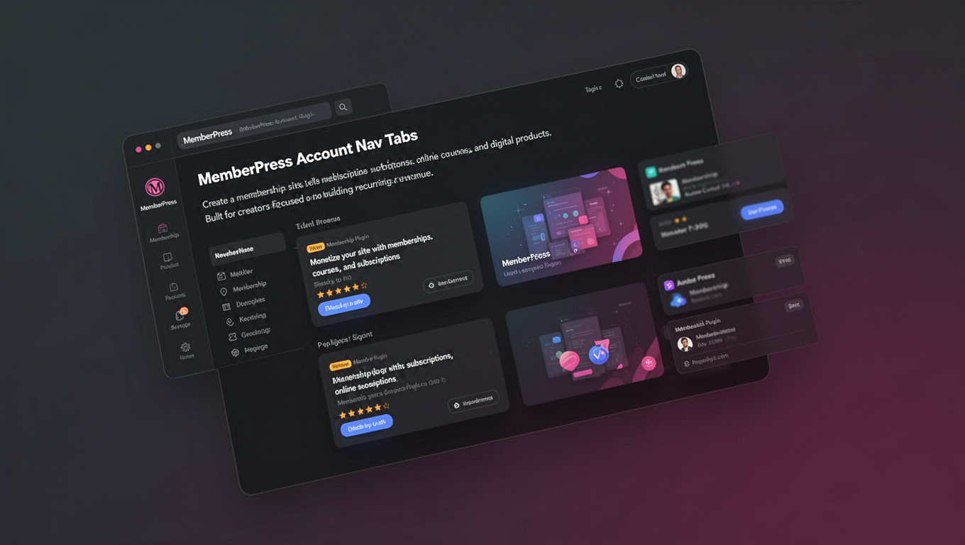 Preview of MemberPress Account Nav Tabs