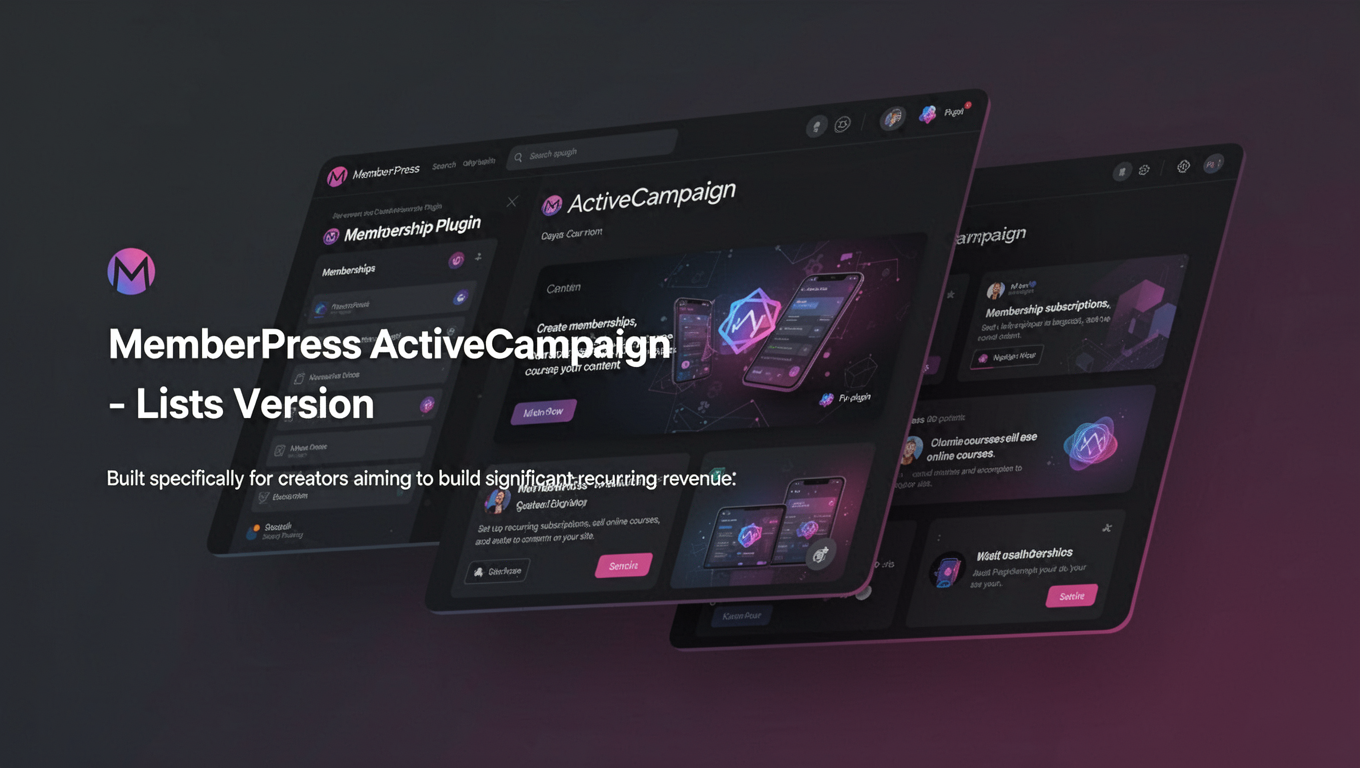 Preview of MemberPress ActiveCampaign - Lists Version