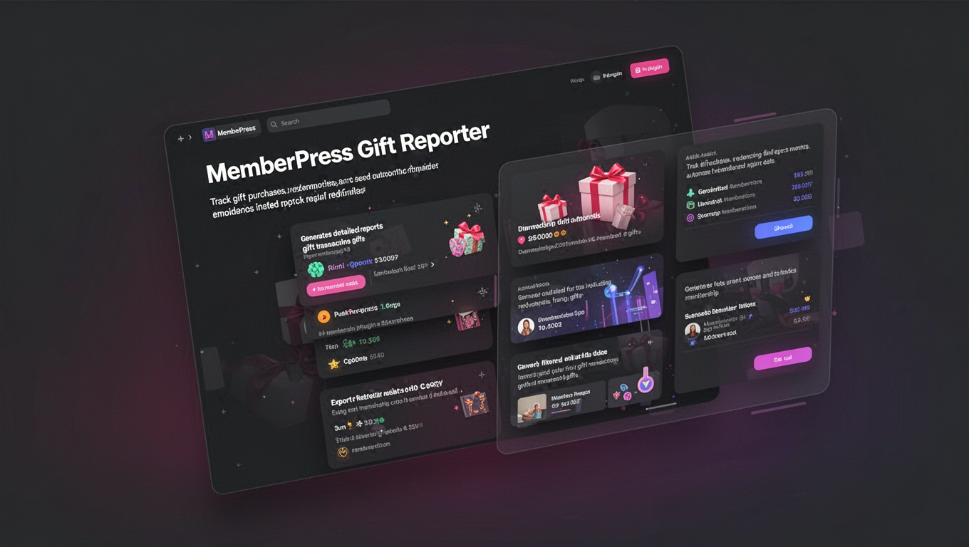 Preview of MemberPress Gift Reporter