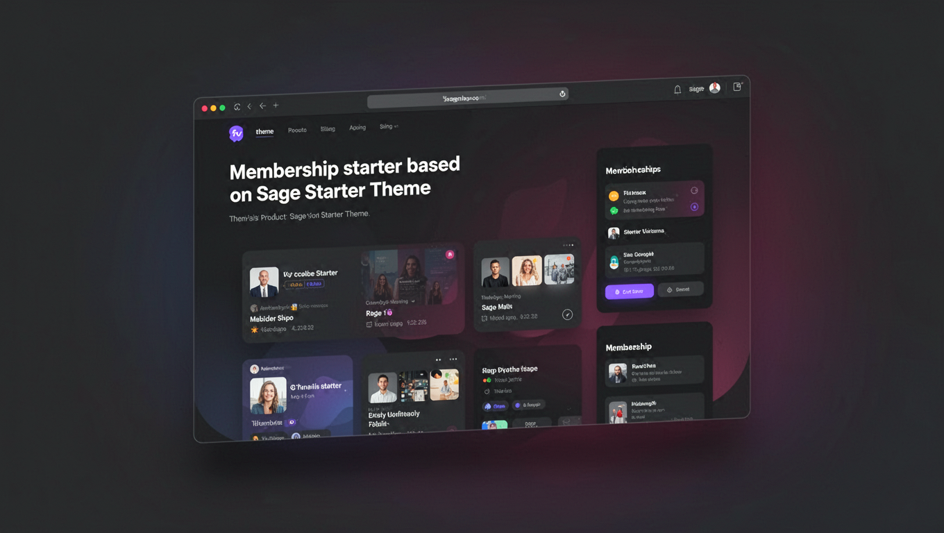 Preview of Membership starter based on Sage Starter Theme
