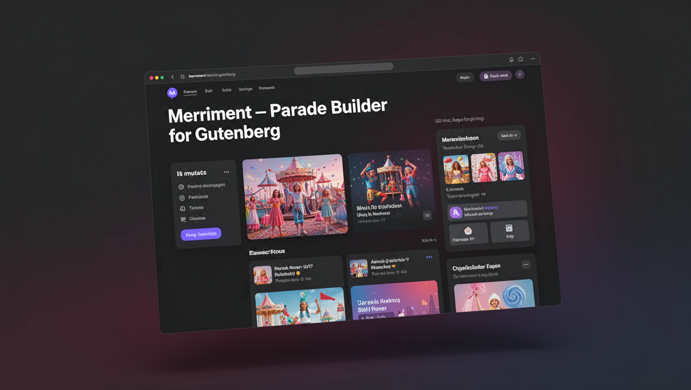 Preview of Merriment – Parade Builder for Gutenberg
