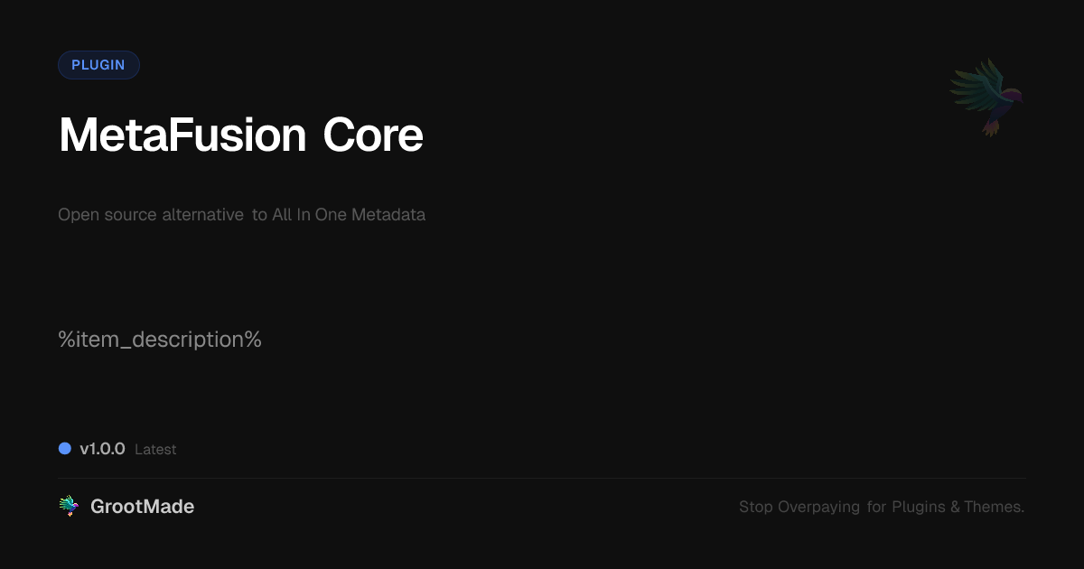 Preview of MetaFusion Core