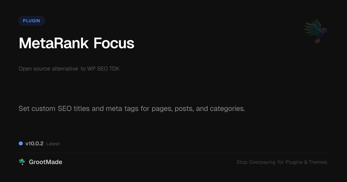 Preview of MetaRank Focus