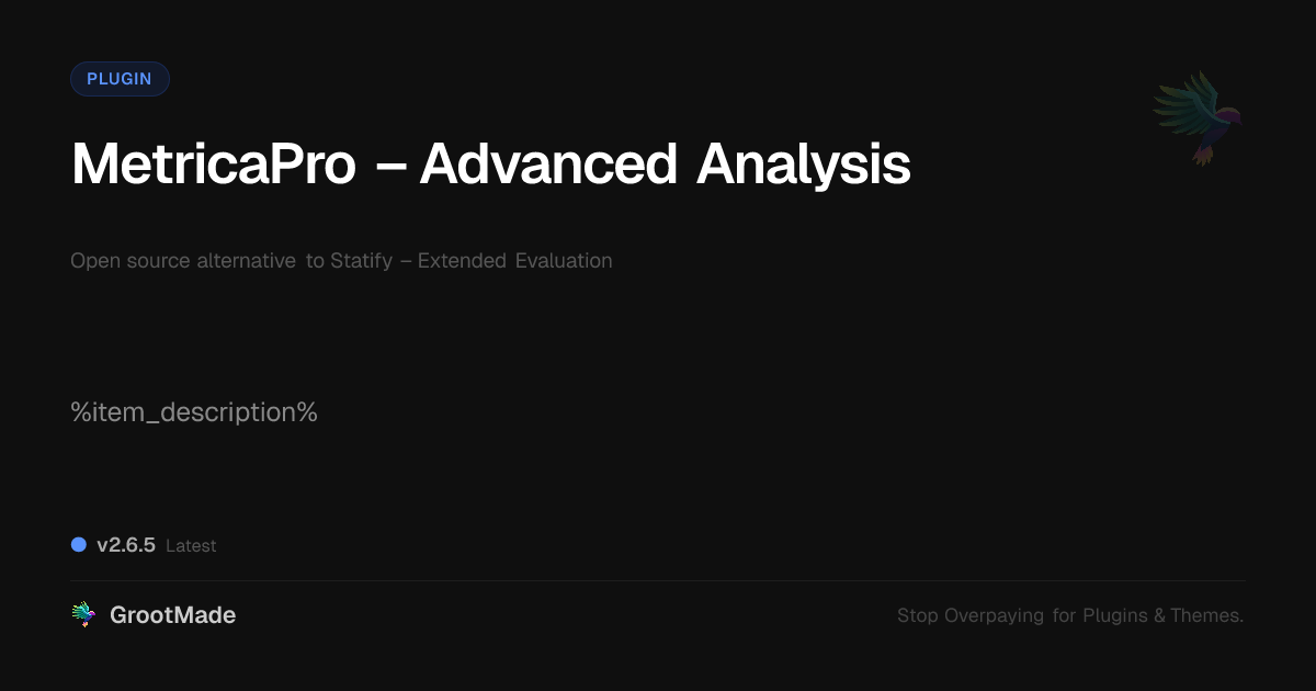 Preview of MetricaPro – Advanced Analysis