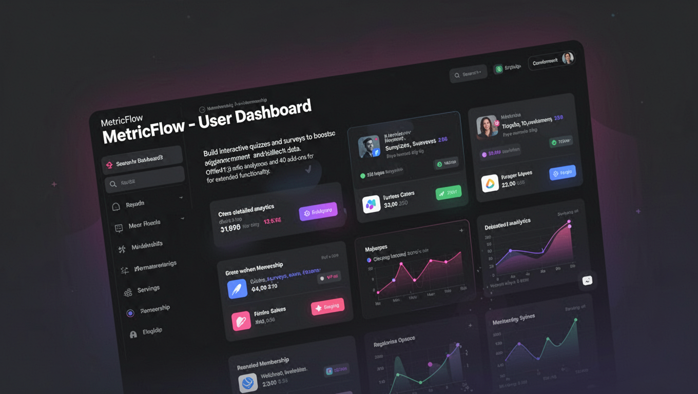 Preview of MetricFlow - User Dashboard