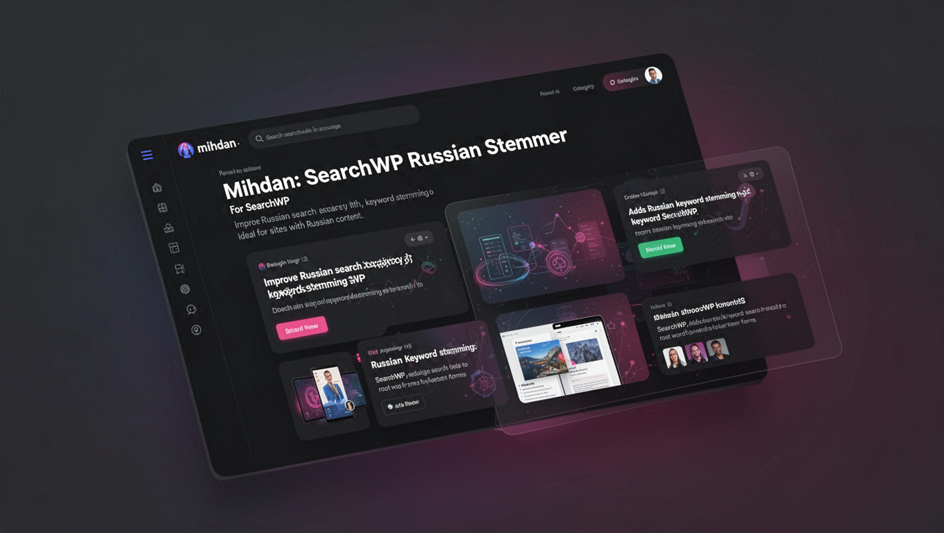 Preview of Mihdan: SearchWP Russian Stemmer