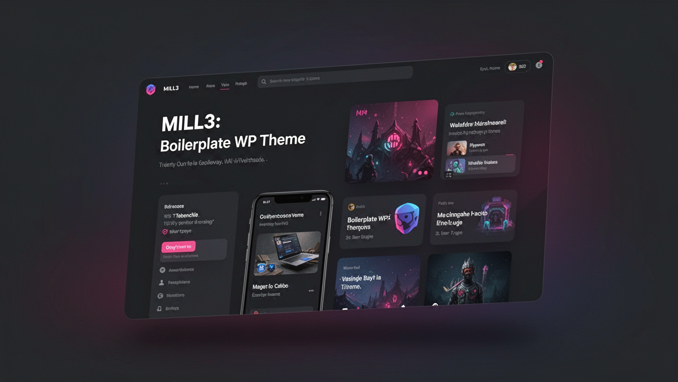 Preview of MILL3: Boilerplate WP Theme