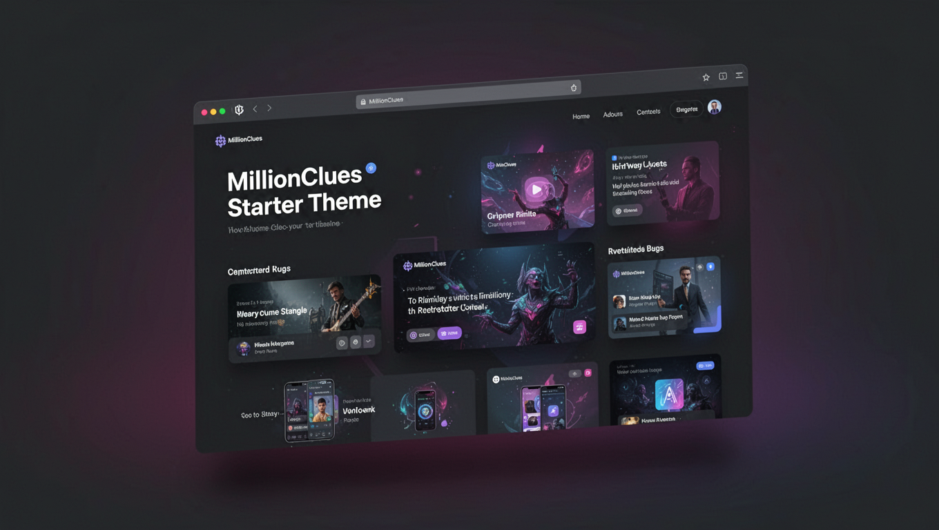 Preview of MillionClues Starter Theme