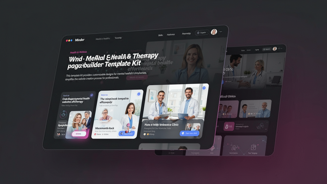 Preview of Minder - Mental Health & Therapy Elementor Template Kit