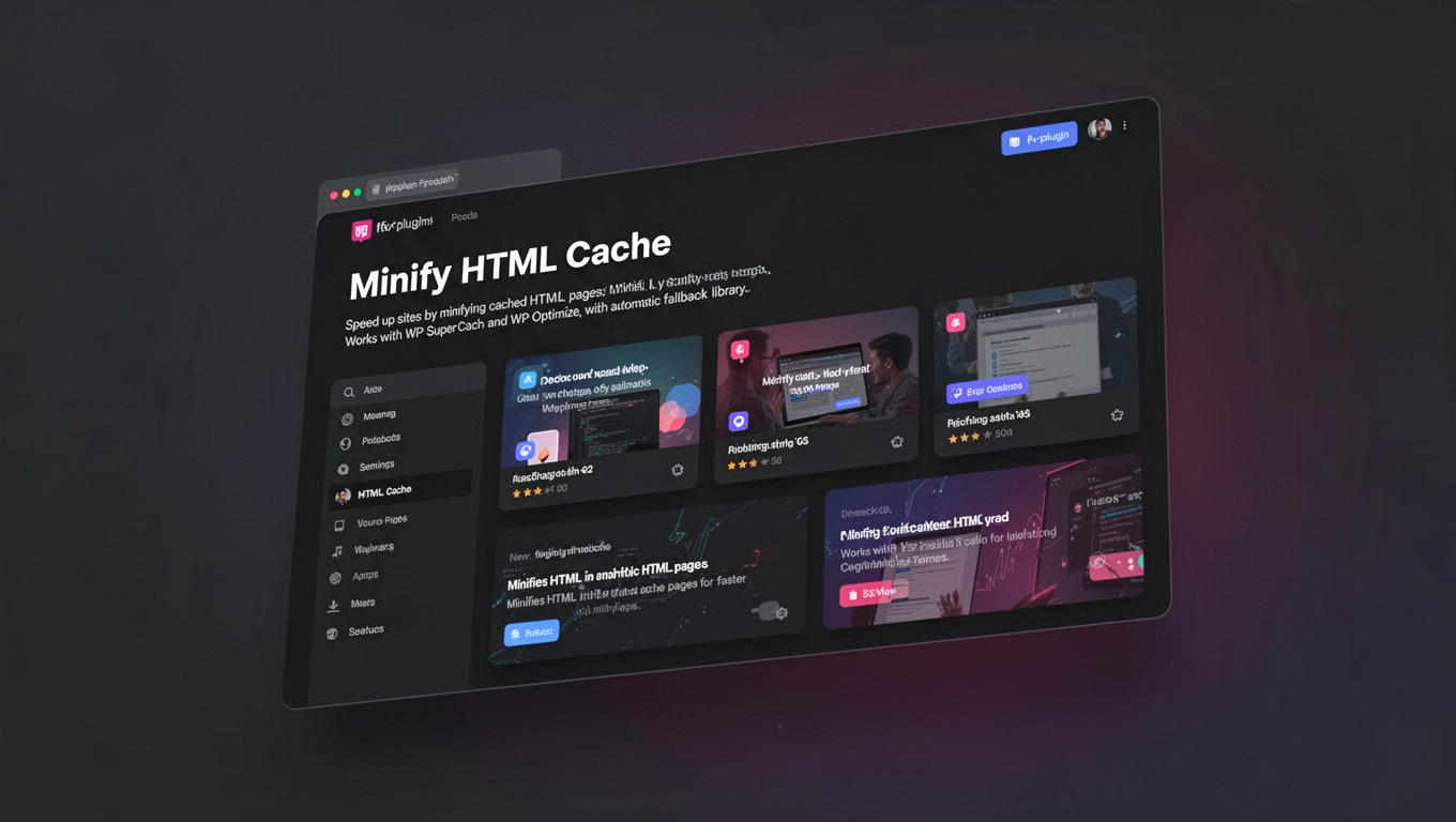 Preview of Minify HTML Cache
