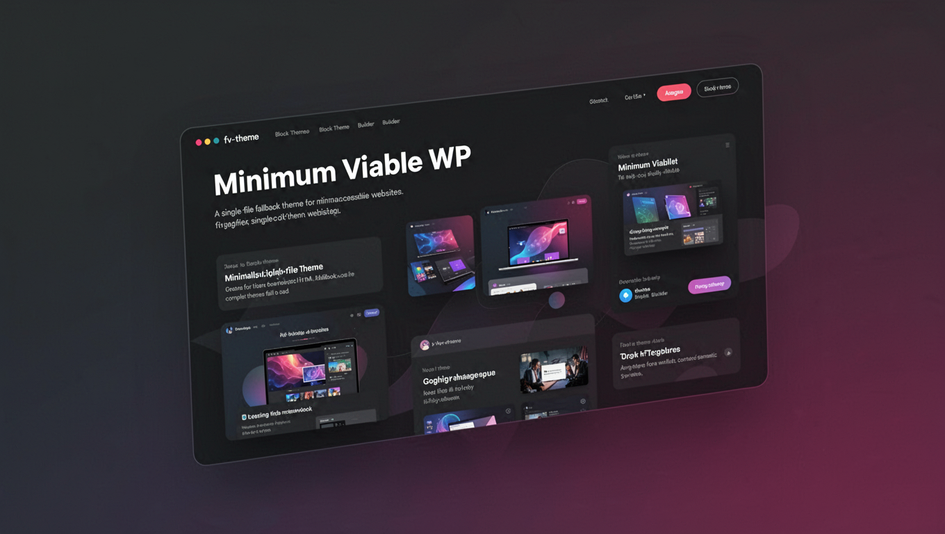 Preview of Minimum Viable WP