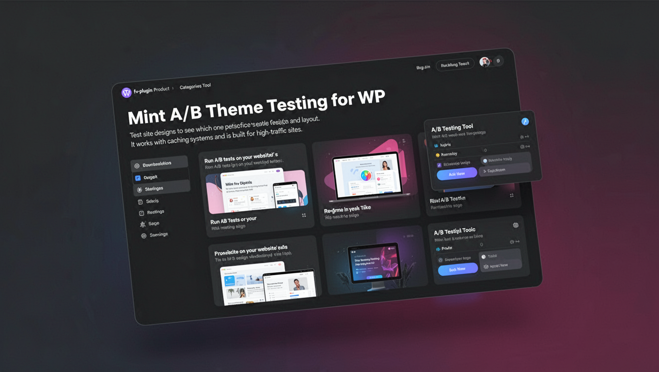 Preview of Mint A/B Theme Testing for WP