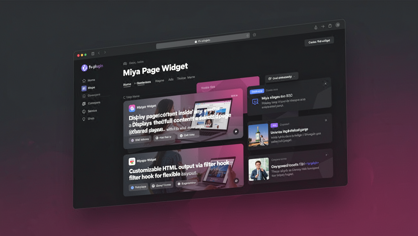 Preview of Miya Page Widget