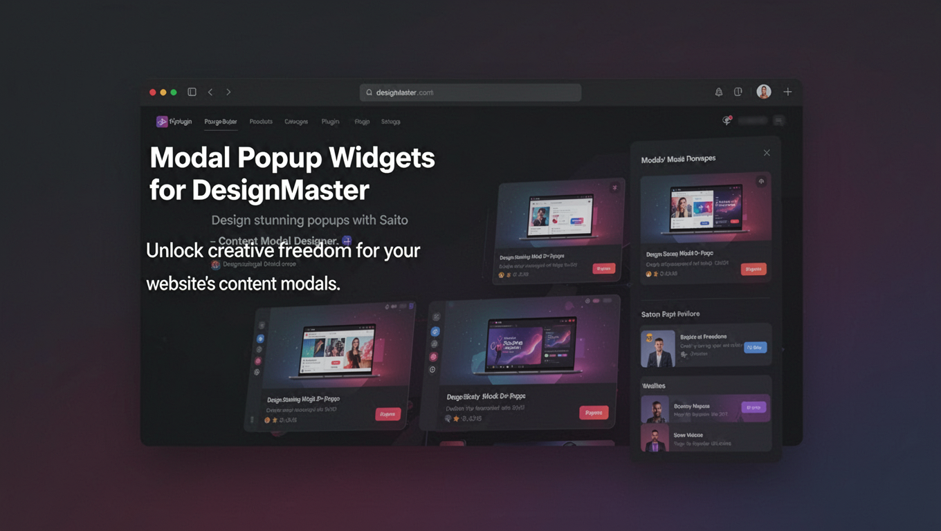Preview of Modal Popup Widgets for DesignMaster