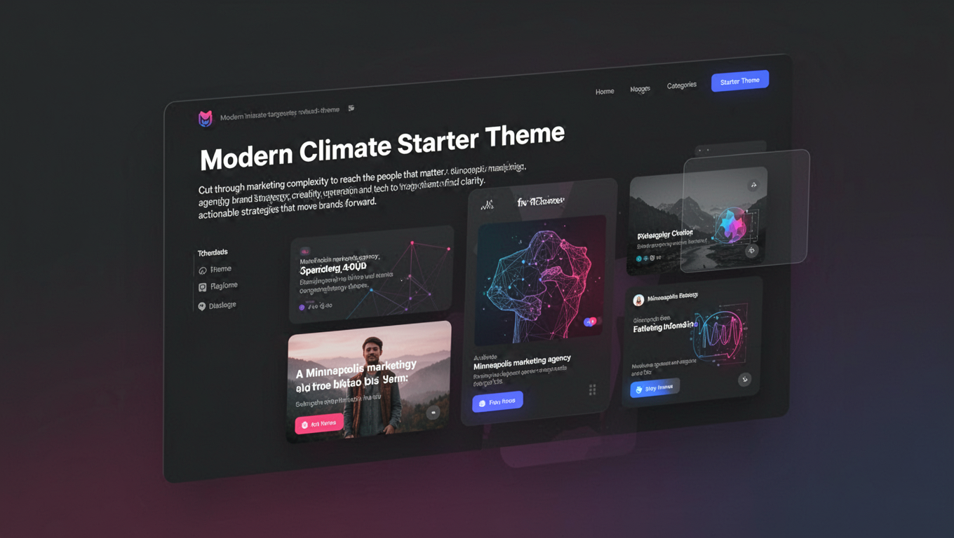Preview of Modern Climate Starter Theme