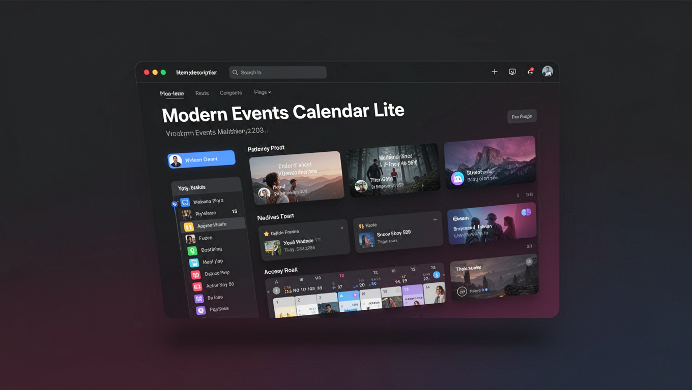 Preview of Modern Events Calendar Lite