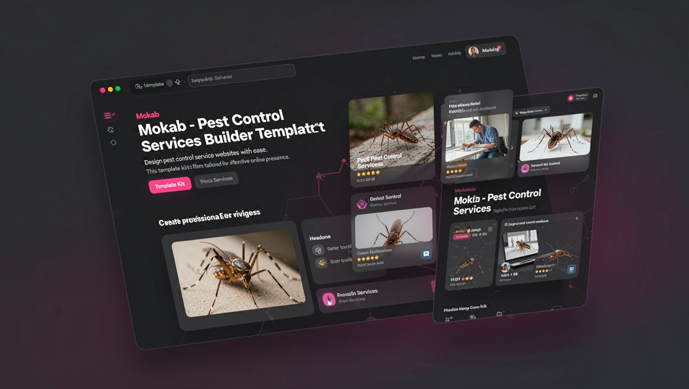 Preview of Mokab - Pest Control Services Elementor Template Kit