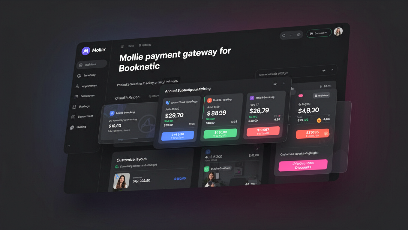 Preview of Mollie payment gateway for Booknetic