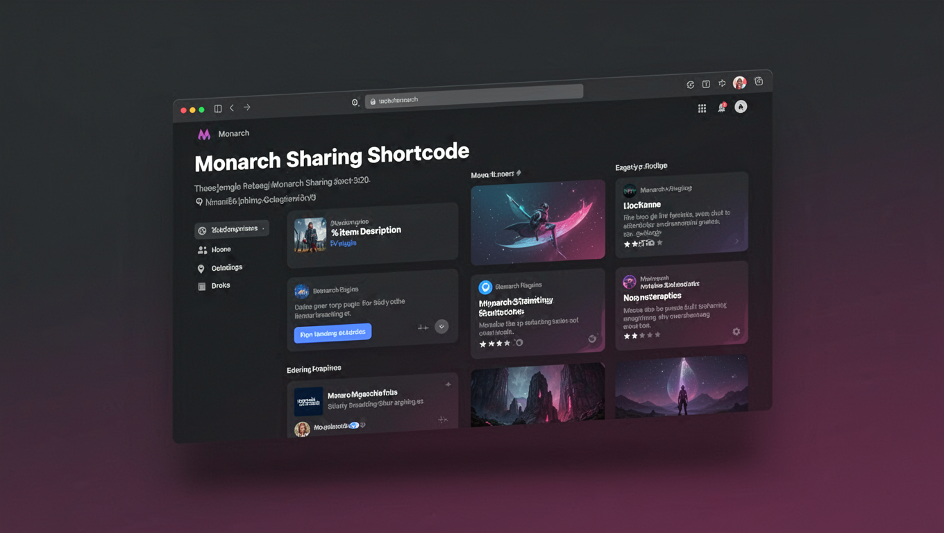 Preview of Monarch Sharing Shortcode